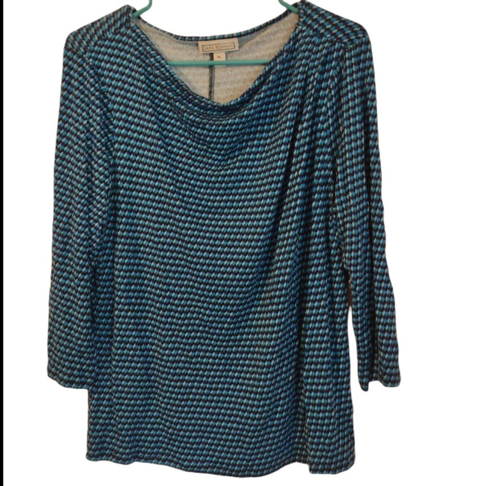 Dana Buchman Women's Cowl Top 3/4 Sleeves Size: XL
